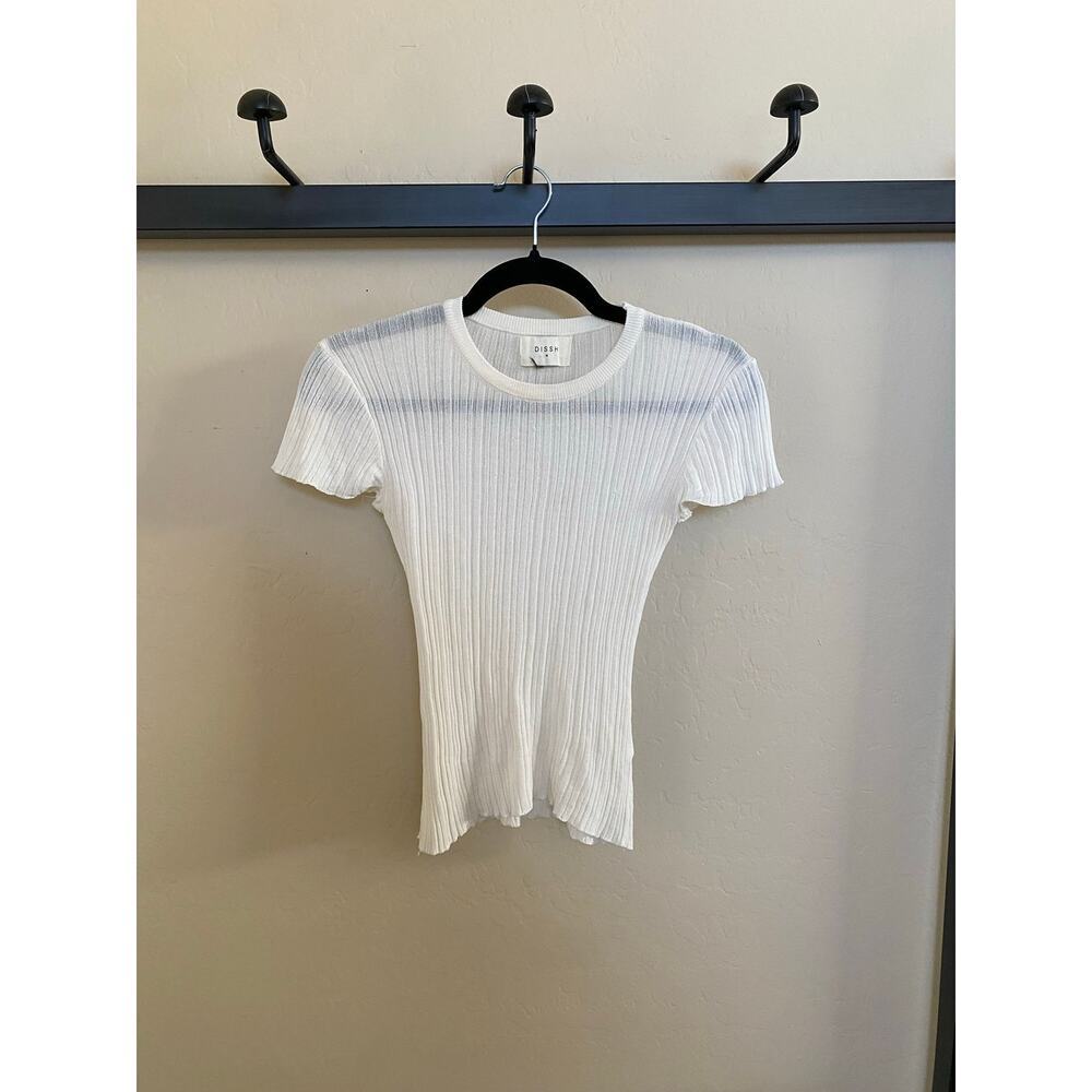 SOLD DISSH Clo Ribbed Baby Tee Size Medium - Picture 2 of 3